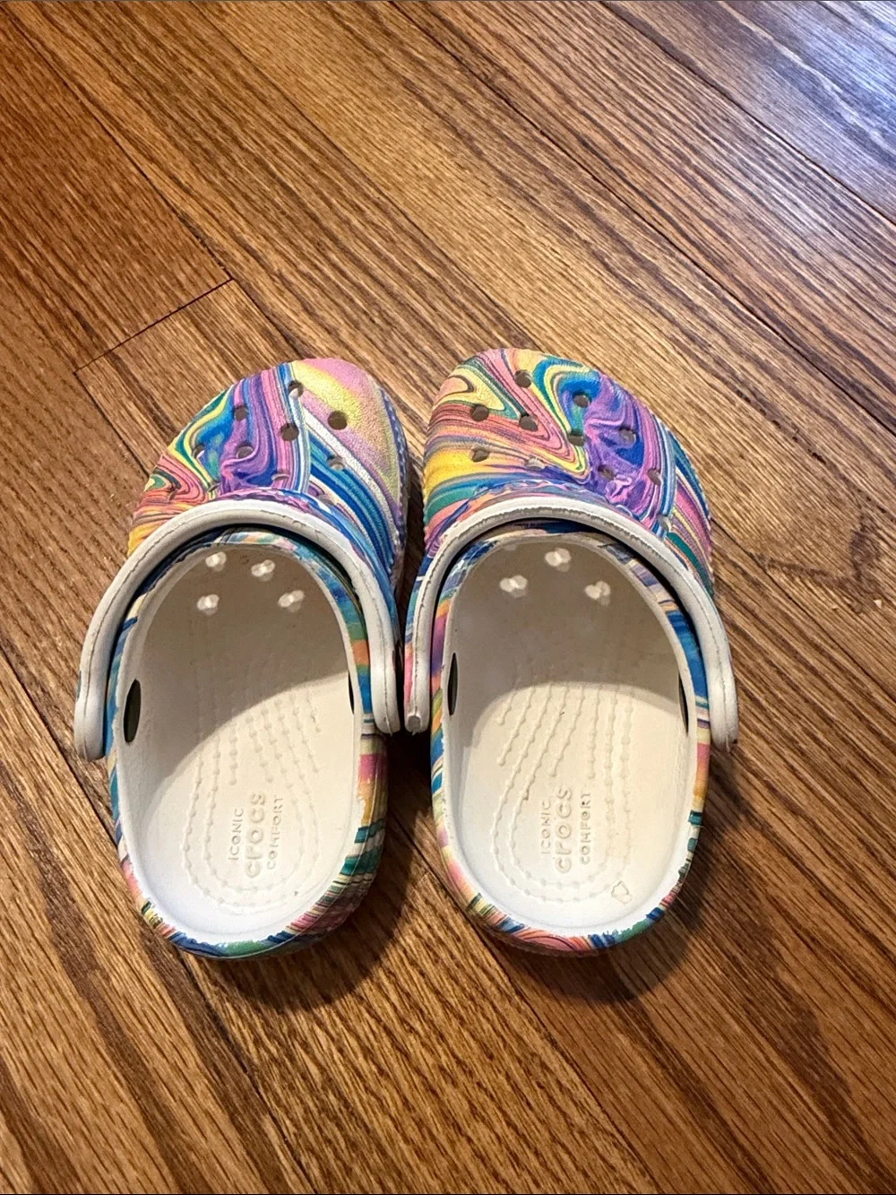 CROCS Kids Multicolor Swirl Clogs